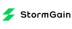 Stormgain merklogo voor beoordelingen van financiële producten en diensten