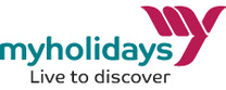My Holidays merklogo voor beoordelingen van reis- en vakantie-ervaringen