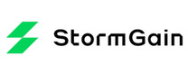 Stormgain merklogo voor beoordelingen van financiële producten en diensten