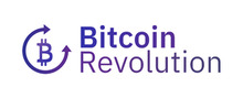 Bitcoin Revolution merklogo voor beoordelingen van financiële producten en diensten