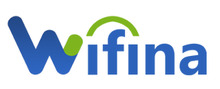 Wifina merklogo voor beoordelingen van mobiele telefoons en telecomproducten of -diensten
