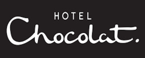 Hotel Chocolat merklogo voor beoordelingen van eten- en drinkproducten